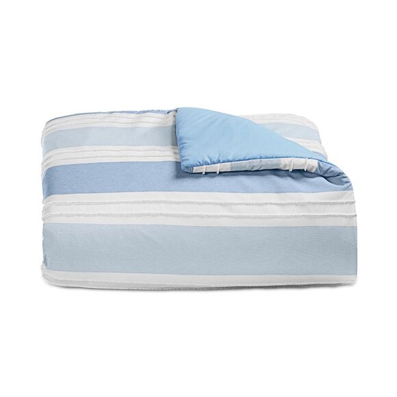 NWT Charter Club Boys Clip Jacquard 2 Piece Comforter Set Blue Twin / Twin XL - Picture 4 of 10